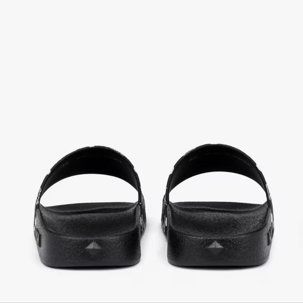 NEW MCM MONOGRAM PRINT RUBBER SLIDES - Picture 3 of 10